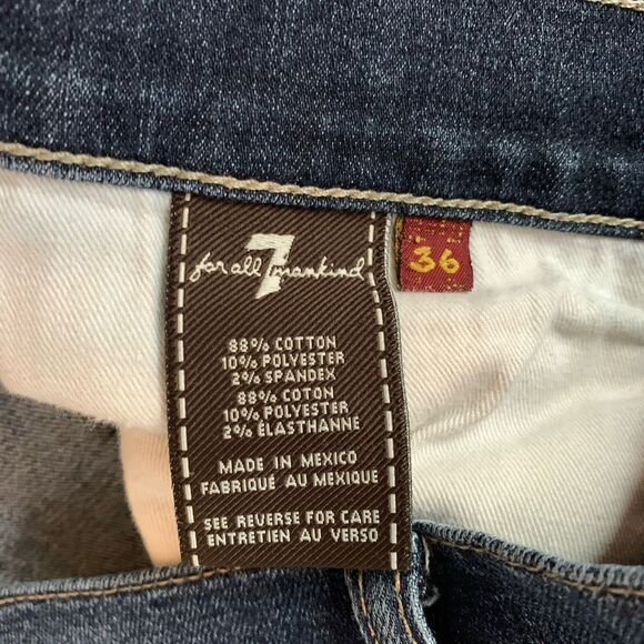 7 For All Mankind Jeans Men's Size 36X31 A Pkt Bootcut Blue Denim - Picture 4 of 11